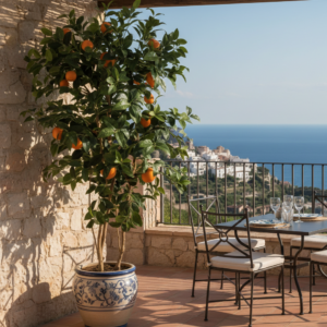 Naranjo artificial con naranjas 180 cm