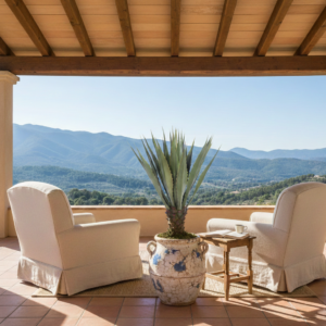 CACTUS AGAVE CON MACETA 105 CM