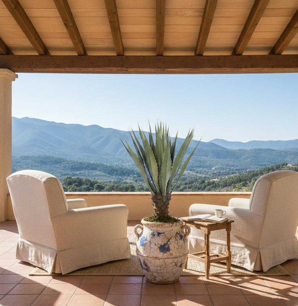 CACTUS AGAVE CON MACETA 105 CM