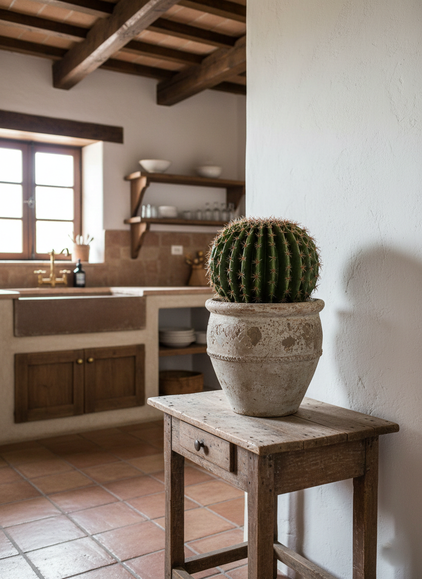 CACTUS BARRIL EN MACETA 50CM