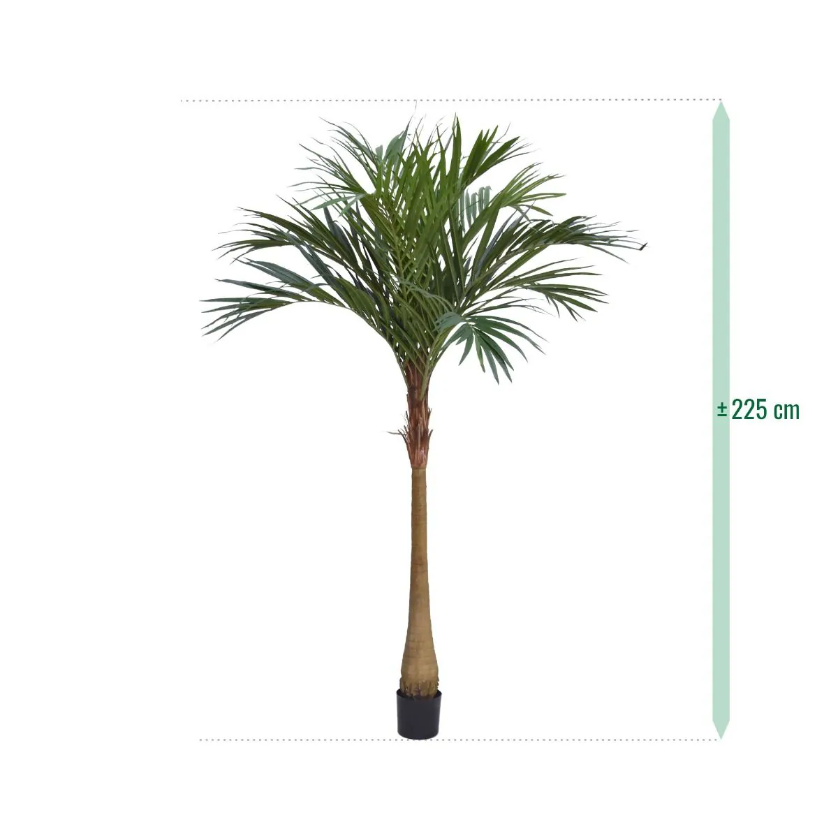 Palmera artificial Majesty de 225 cm con tronco amarillo - Imagen 7
