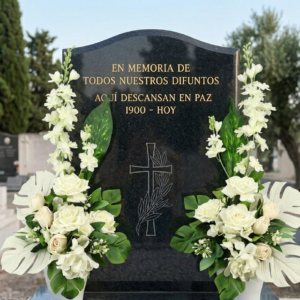 Bucaros Cementerio tonos blanco y verde