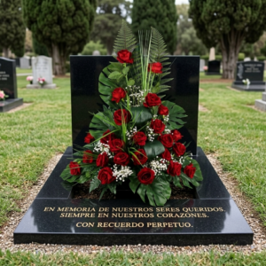 Jardinera artificial rosas rojas