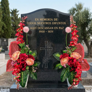 Bucaros artificiales tonos rojos