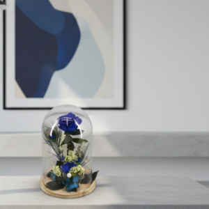 Cúpula con rosa Azul