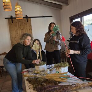 Taller centros flores preservadas