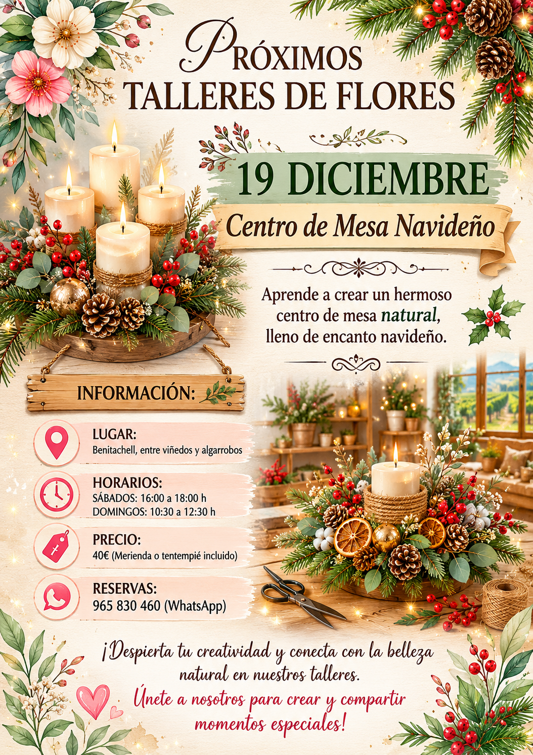 Taller floral Navideño