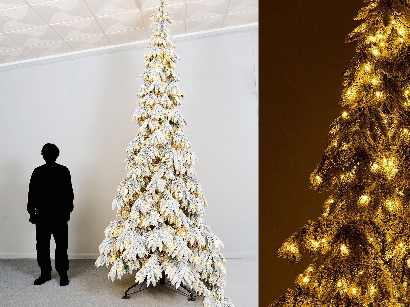 Abeto nevado 360 cms, luces led - Imagen 2