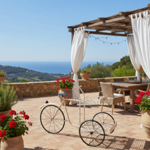 bici expositor de metal con dos bandejas