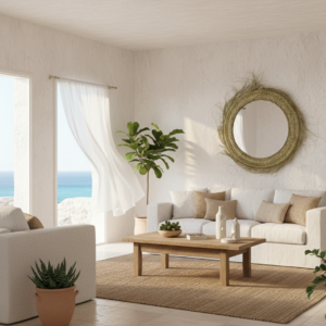 Espejo natural de esparto