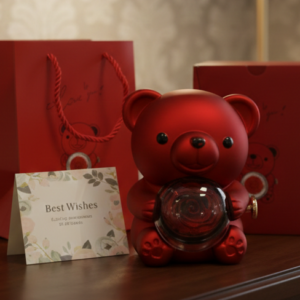 Oso Joyero con Rosa Eterna