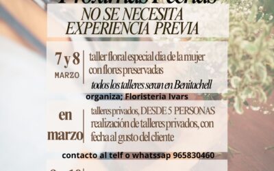 TALLERES FLORALES 2026 EN ALICANTE
