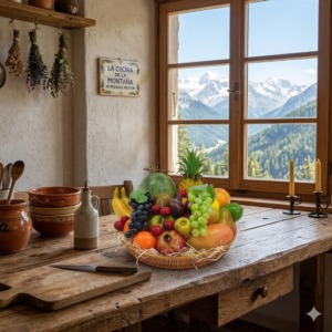 Cesta Premium de Fruta Ornamental